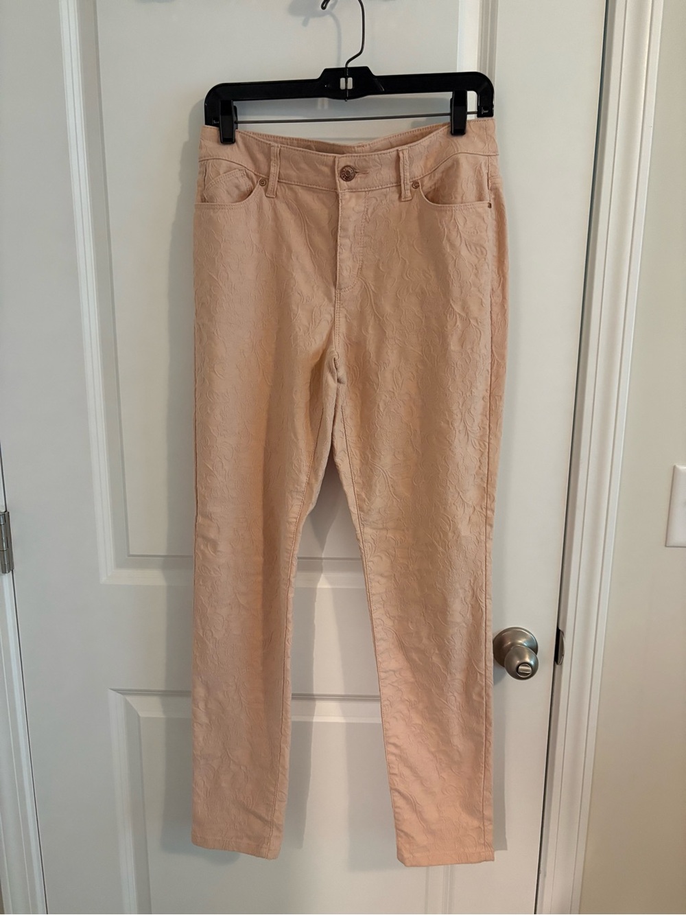 Chico's Peach Textured Jeggings